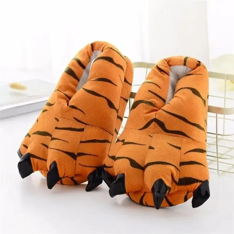 Blue Stitch Animal Paw Slippers For Boy Girl Unisex Kids Monster Claw Slippers Cartoon Soft Plush Warm Home Slippers Child Shoes