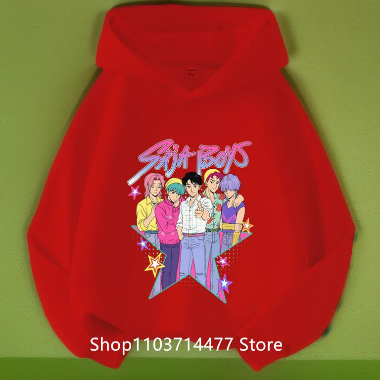 KPop Demon Hunters Soda Pop Graphic Hoodie 2025 Movie Fashion Casual Sweatshirt Girls Boys Harajuku Pullover Tops Kids Clothes