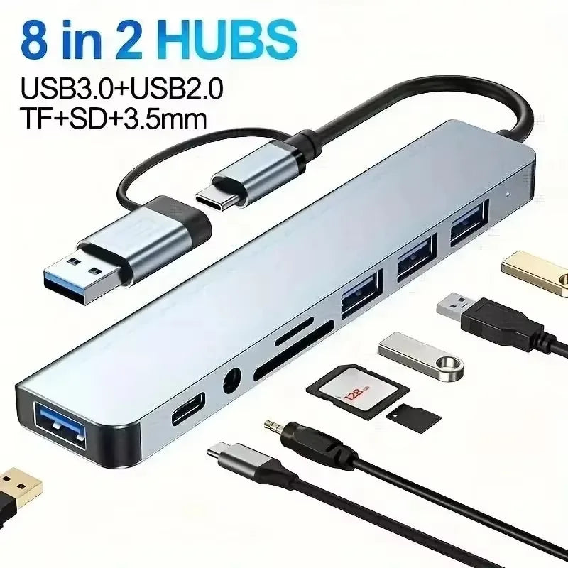 3 in 1 Usb Hub USB C to HDMI-compatible Splitter HUB Type-c to HDMI-compatible USB3.0 Docking Station For Macbook Air Converter