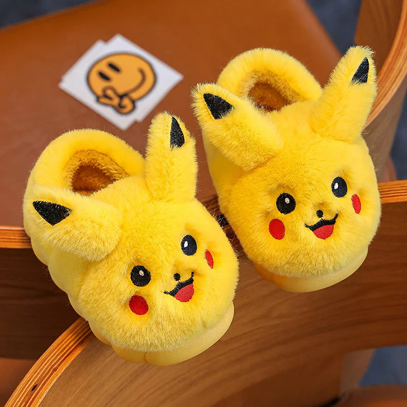 New Winter & Autumn Cartoon Kids' Cotton Slippers - Toddler & Big Kid Slippers, Cute Parent-Child Home Slippers