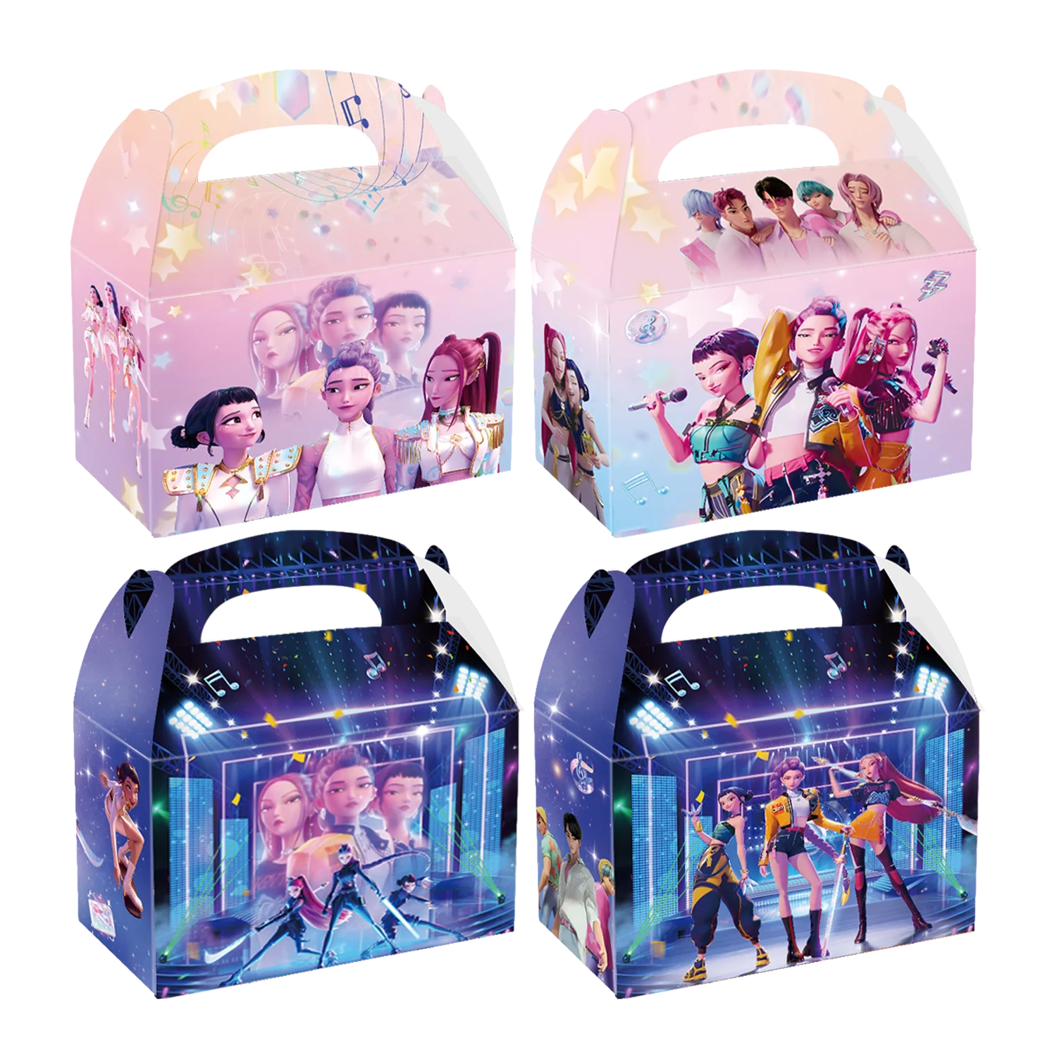 Demon Hunters Birthday Party Decor Tableware Banner Decorations Cake Topper Balloon Girl Kid Korean Kpop Anime Party Supplie Set