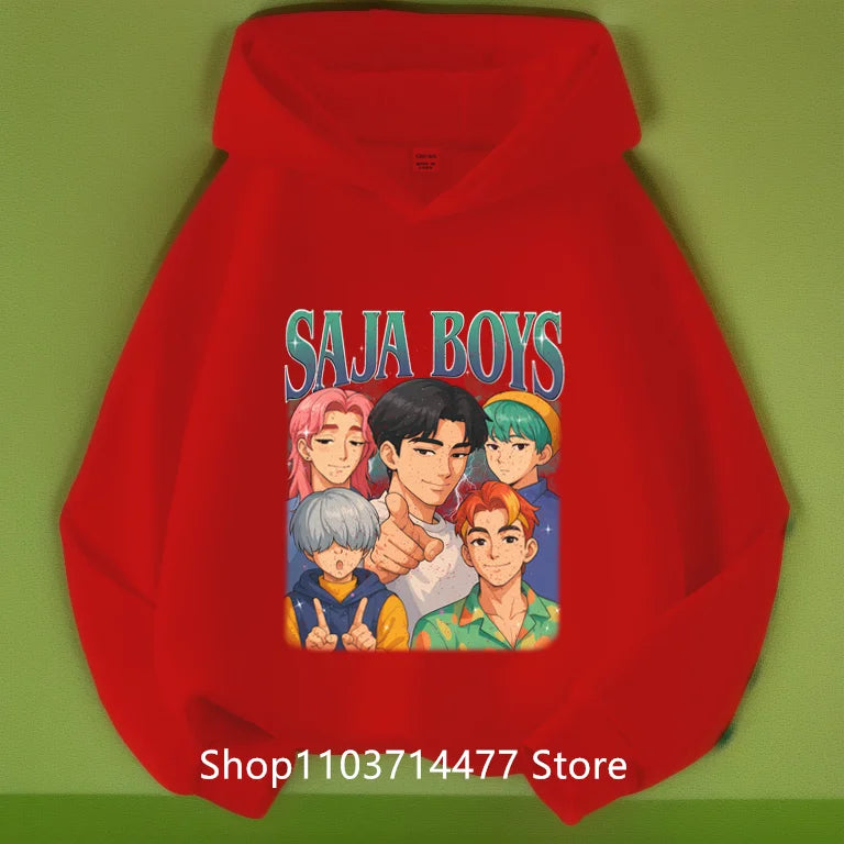 KPop Demon Hunters Soda Pop Graphic Hoodie 2025 Movie Fashion Casual Sweatshirt Girls Boys Harajuku Pullover Tops Kids Clothes