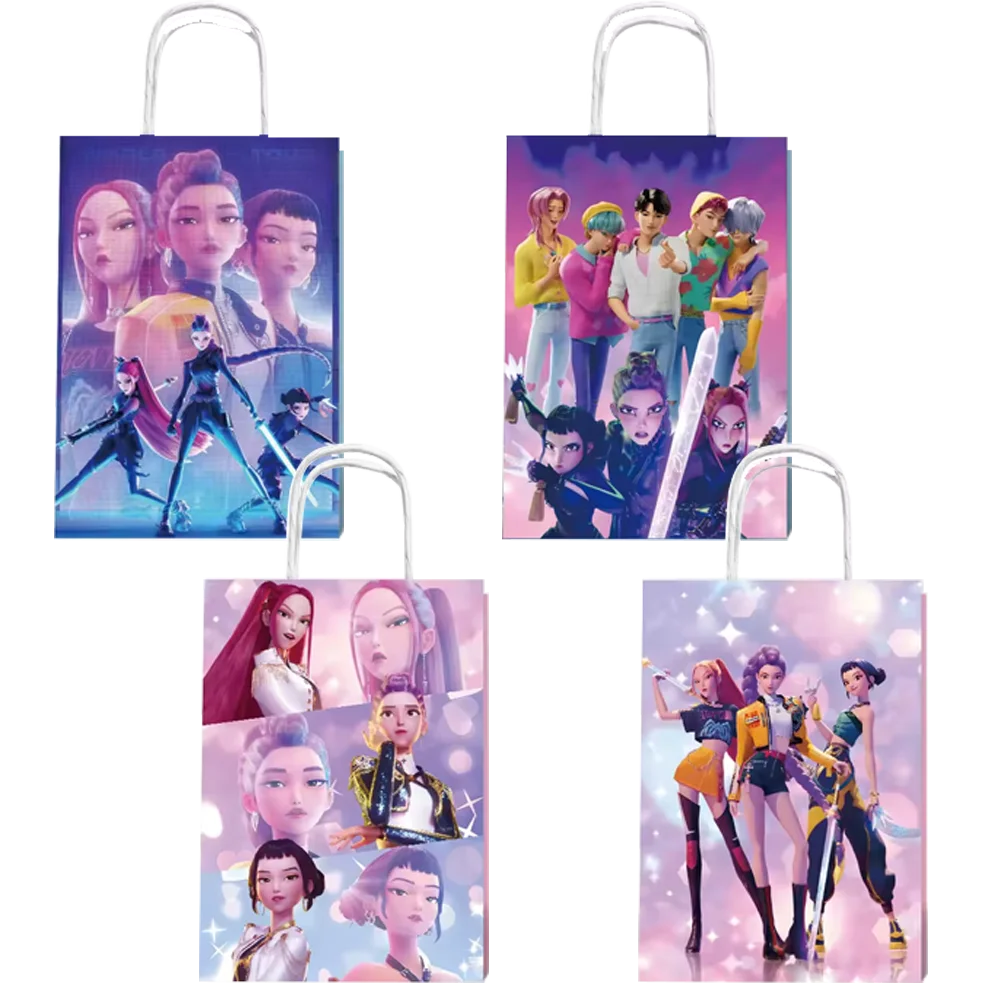 Demon Hunters Birthday Party Decor Tableware Banner Decorations Cake Topper Balloon Girl Kid Korean Kpop Anime Party Supplie Set