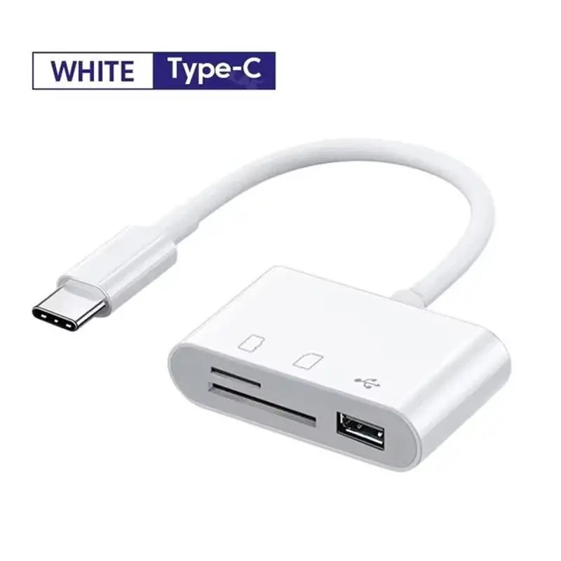 3 In 1 Type C Adapter for TF CF SD Memory Card Reader Compatible with USB C Huawei Macbook Pro and Other Devices