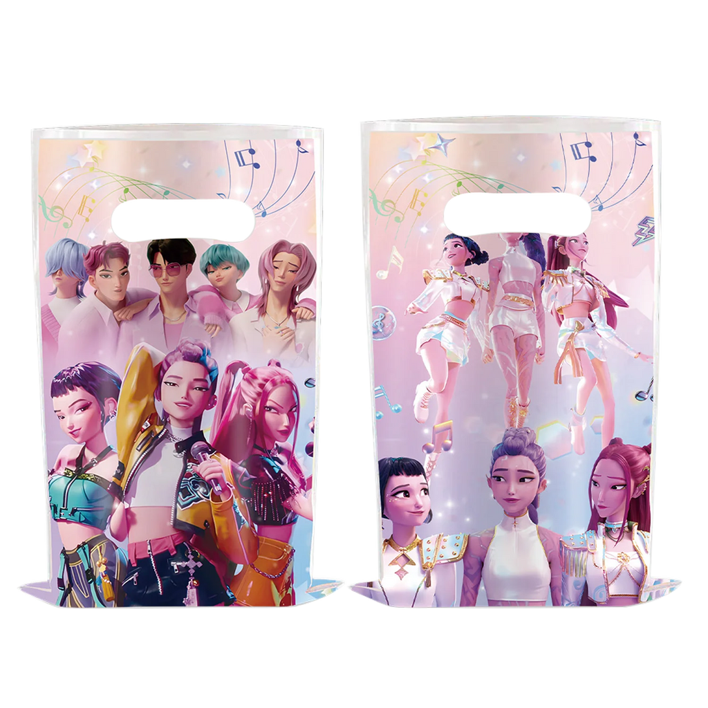 Demon Hunters Birthday Party Decor Tableware Banner Decorations Cake Topper Balloon Girl Kid Korean Kpop Anime Party Supplie Set