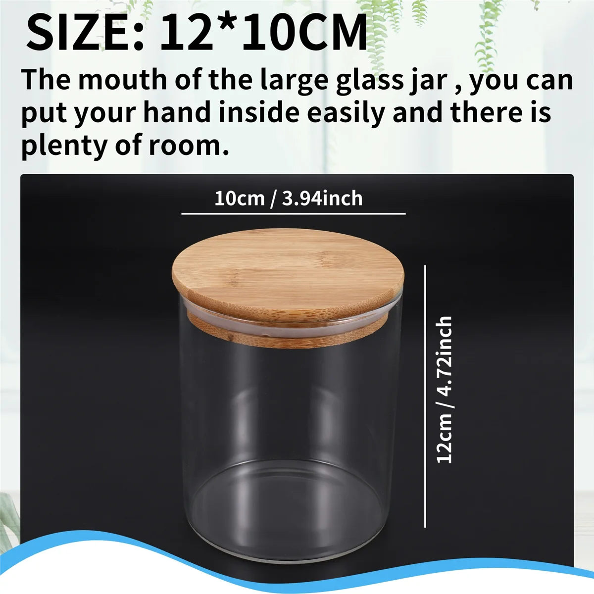 A11I Glass Food Storage Containers with Lids Large Glass Food Storage Jars for Coffee Bar Tea Sugar (27 FL OZ)