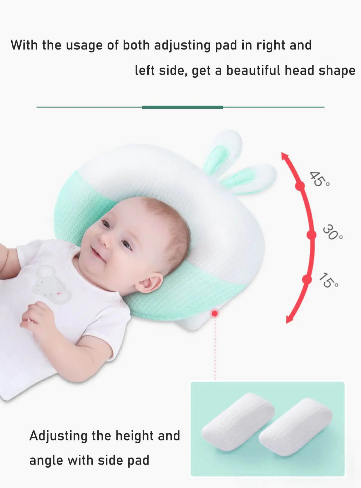 Adjustable Latex Baby Nursing Pillow for Newborns