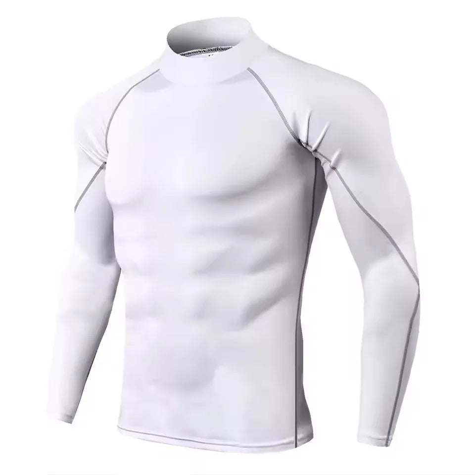 Men Compression Long Sleeve T Shirt Sportswear Male Skinny Tshirt Elastic Track Tracksuit Clothing Gyms Fitness T-shirt For Men