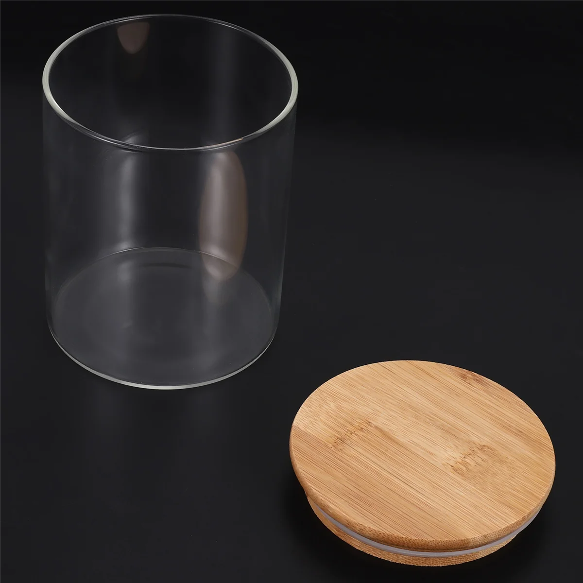 A11I Glass Food Storage Containers with Lids Large Glass Food Storage Jars for Coffee Bar Tea Sugar (27 FL OZ)