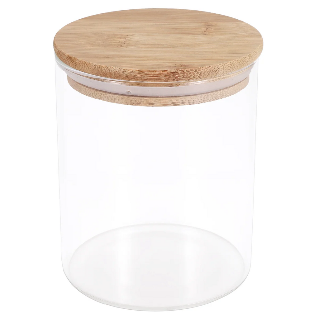 A11I Glass Food Storage Containers with Lids Large Glass Food Storage Jars for Coffee Bar Tea Sugar (27 FL OZ)