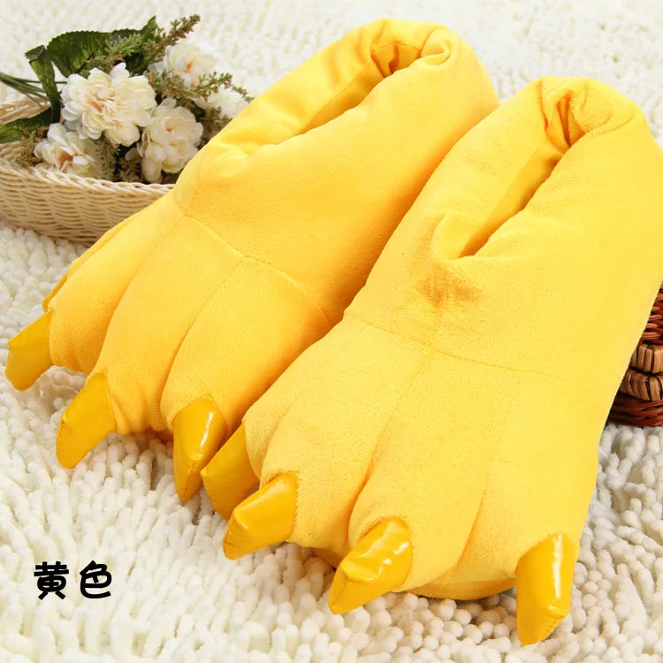 Blue Stitch Animal Paw Slippers For Boy Girl Unisex Kids Monster Claw Slippers Cartoon Soft Plush Warm Home Slippers Child Shoes