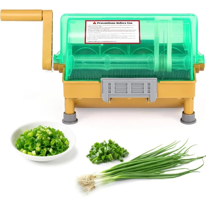 Commercial Hand Scallion Cutter Green Onion Chopper Shredder Slicer, Stainless Steel Blade, Make 3MM Chopped Scallions