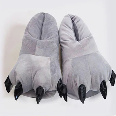 Blue Stitch Animal Paw Slippers For Boy Girl Unisex Kids Monster Claw Slippers Cartoon Soft Plush Warm Home Slippers Child Shoes